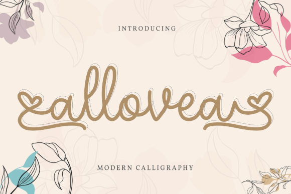 Allovea: A Elegant Script Font for Creative Projects