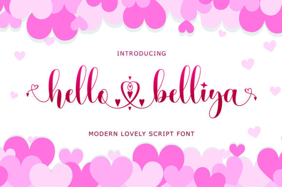 Hello Belliya Font: Sweet Script for Craft Creators