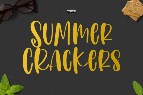 Summer Crackers Font for Creative Publishing