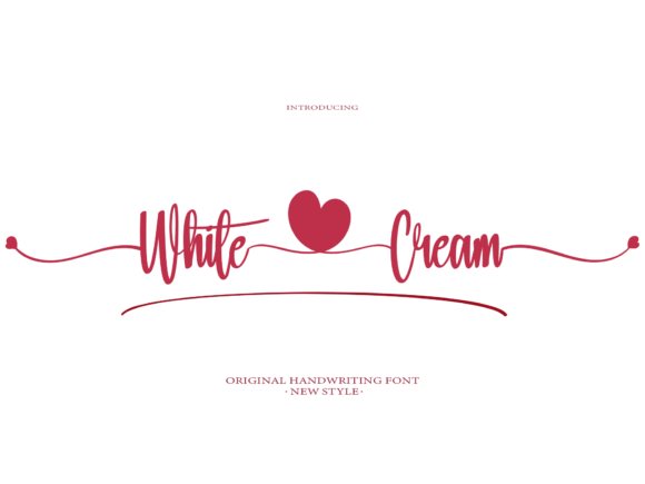 White Cream Font for Handmade Creations